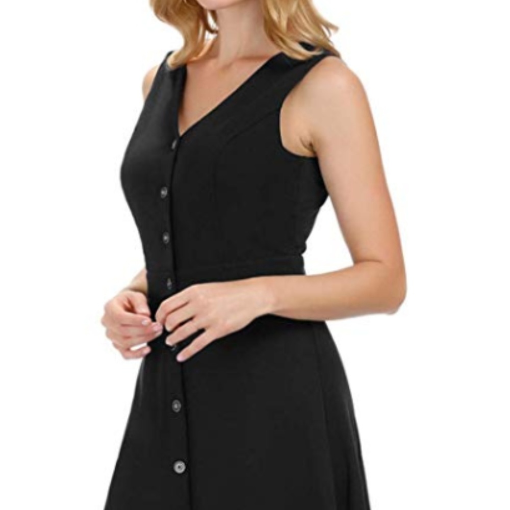 ⭐️Flash Sale ⭐️Brand new! Black Button Down A-line Dress - Picture 2 of 5